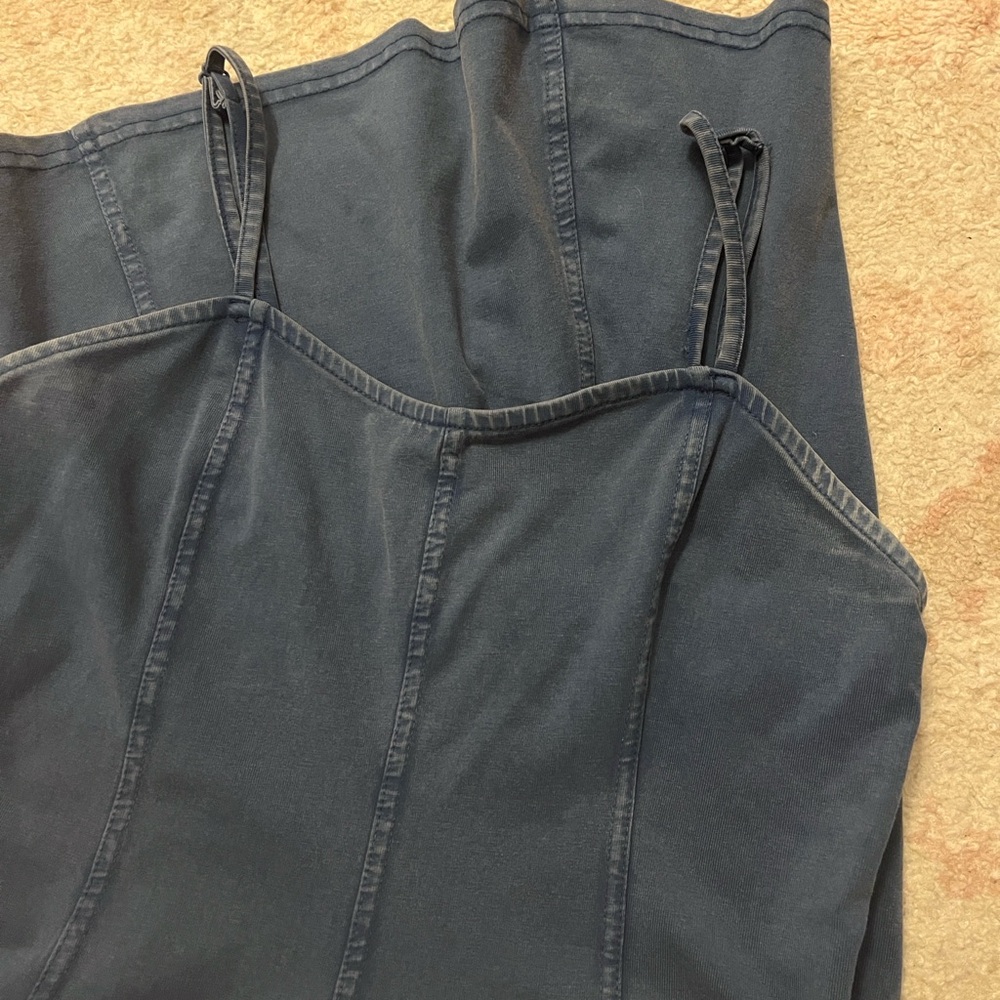 Blue Spaghetti Strap Dress